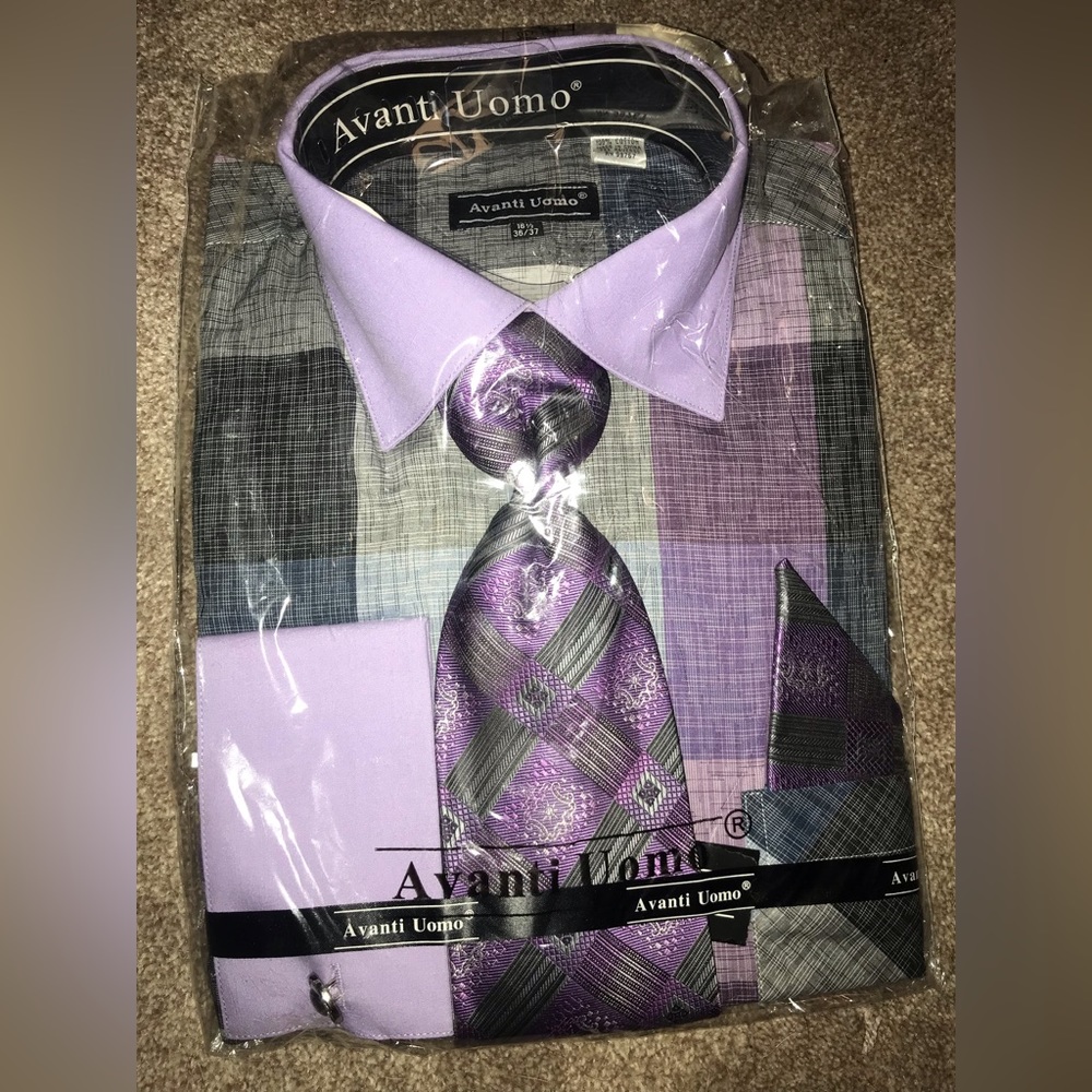 Men's Avanti Uomo Dress Shirt Brand New Size 36/37